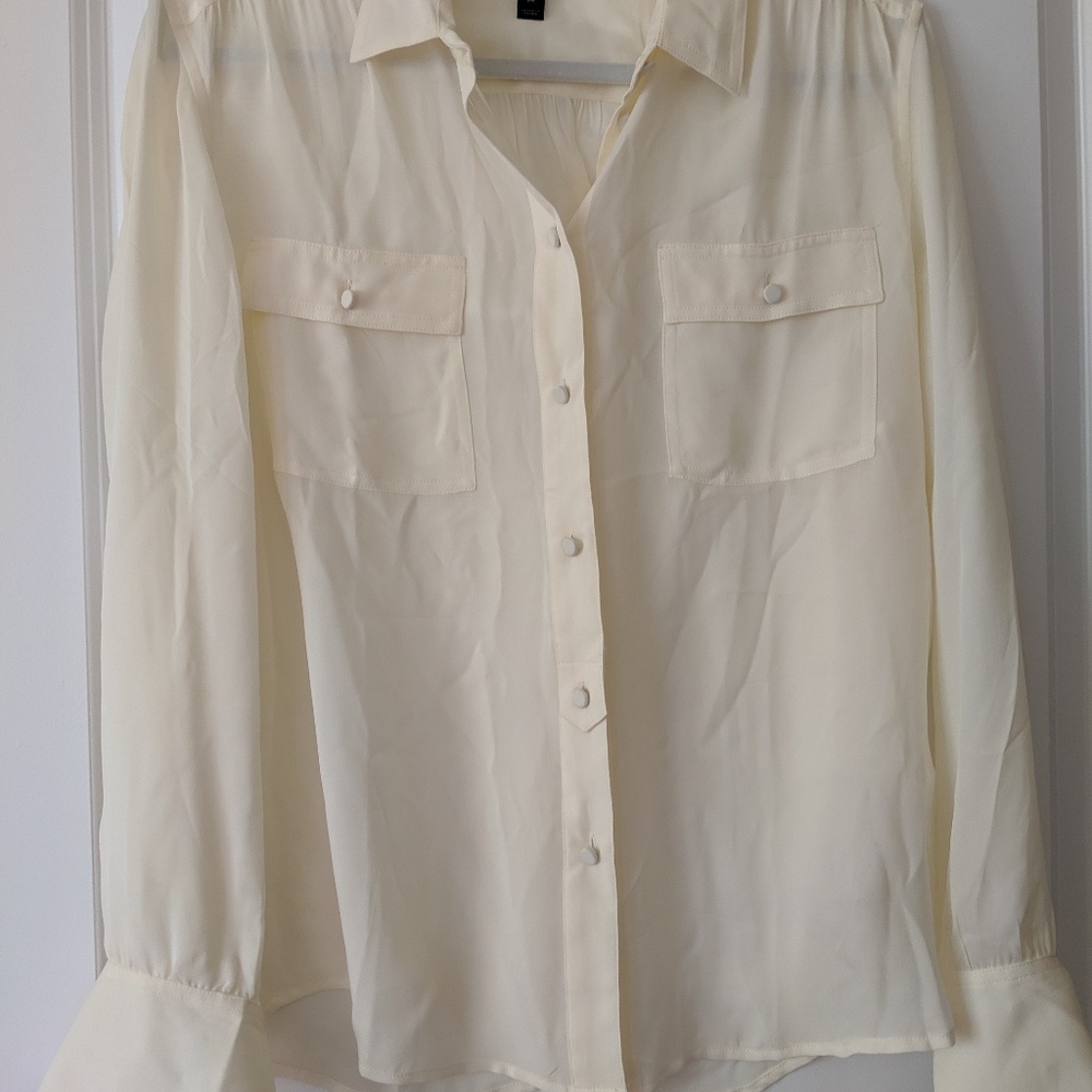 Jcrew Blythe top in silk georgette